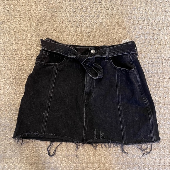 Black Denim Skirt - Picture 2 of 5